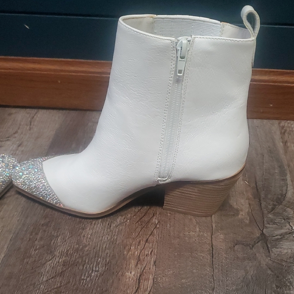 BEAST FASHION Deanna Ankle Boots with Glitter Toe - Picture 6 of 10